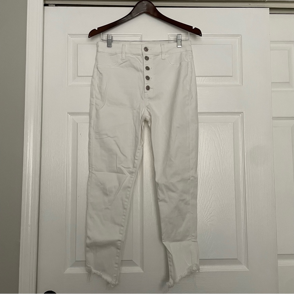 American Eagle whit button fly stretch jeans size 10 regular